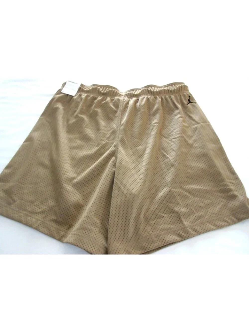 Jordan Men's MVP Mesh 23 Gym Shorts Desert Beige Black Standard Fit NWT